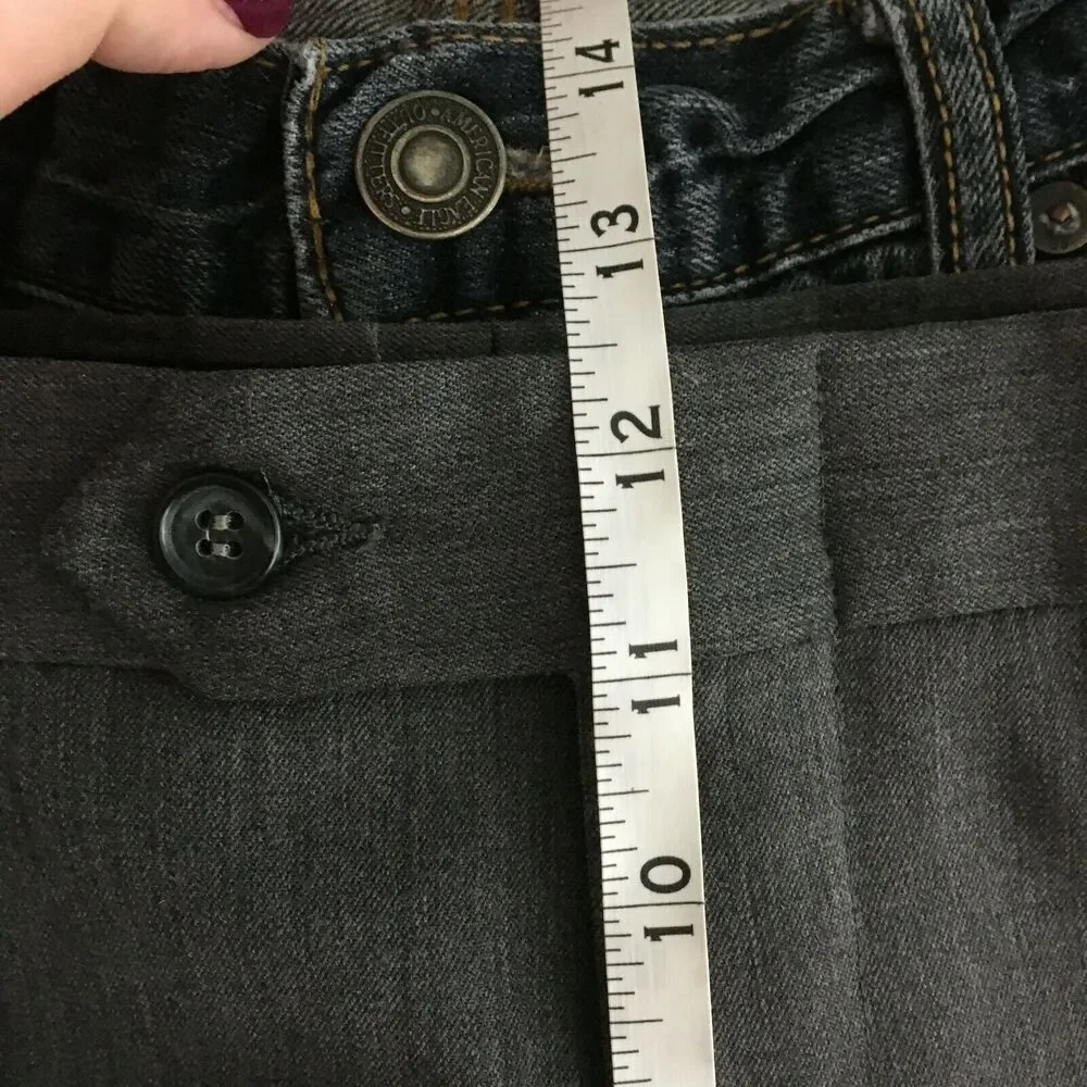 NWT Austin Reed Pants Mens‎ Sz 44 Gray Super 100s Wool Trouser Dress *Unhemmed